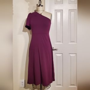 Plum Who What Wear one shoulder jersey dress
